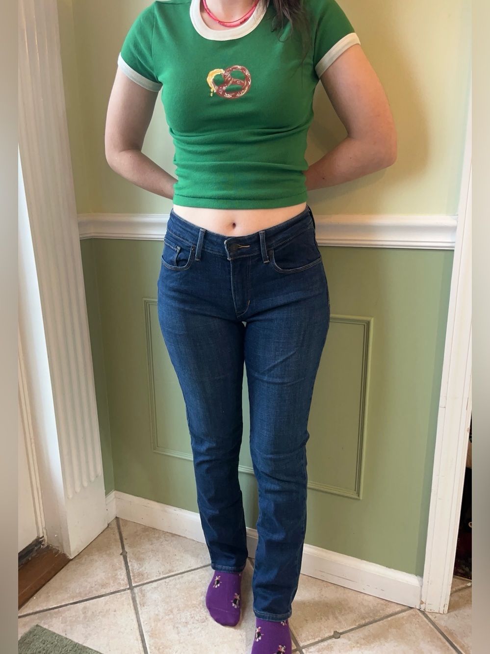 Levi’s mid rise skinny jeans